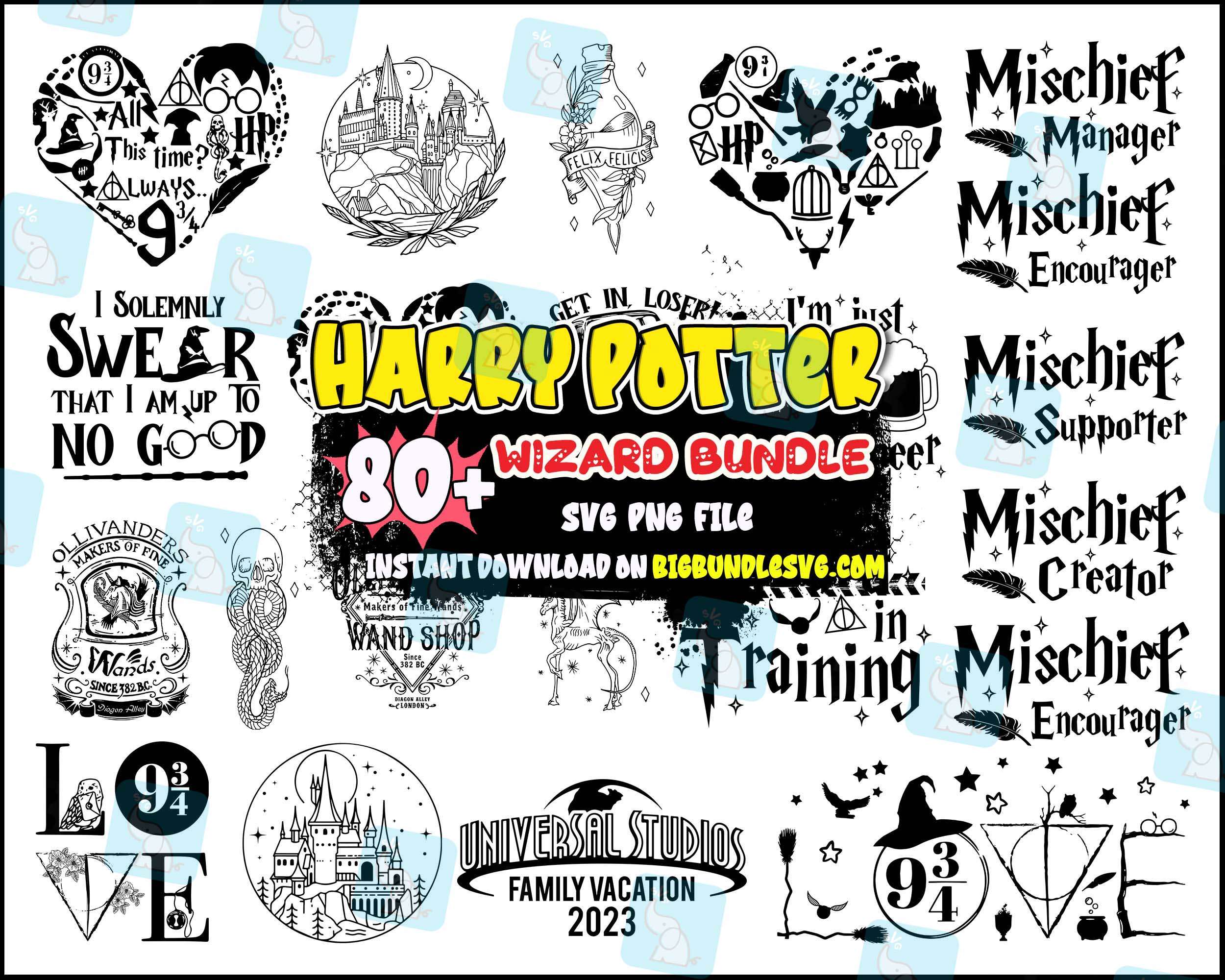 80+ Harry Potter Bundle, Movie Mega SVG Bundle, Magic Wizard Svg, Magic Wizard Svg School Movie Bundle, Instant download