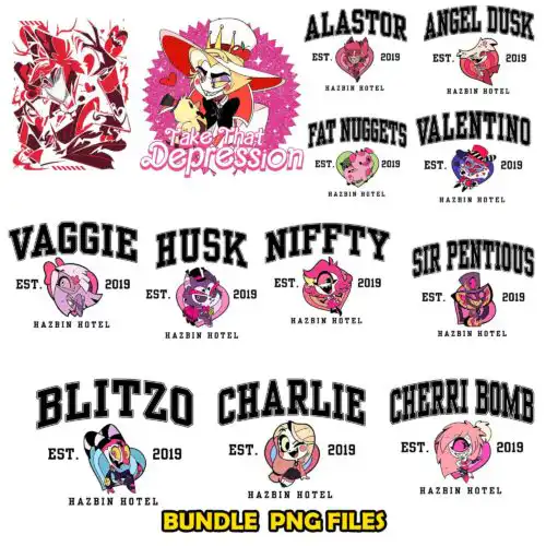 HazbinHotelBundle.jpg Hazbin Hotel Varsity Bundle 13+ PNG