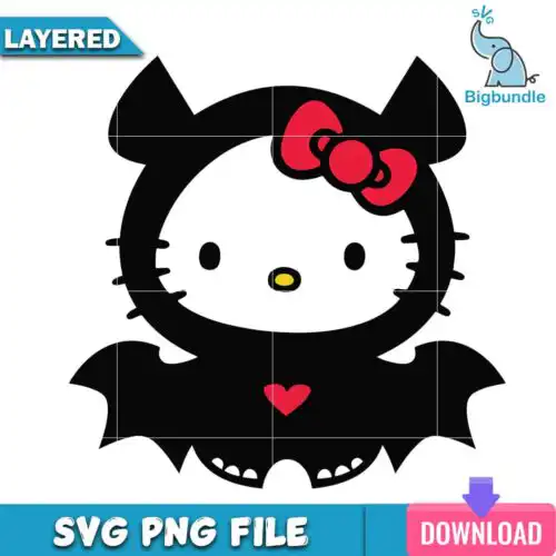 Kitty Bat halloween, halloween png, svg, Digital download.