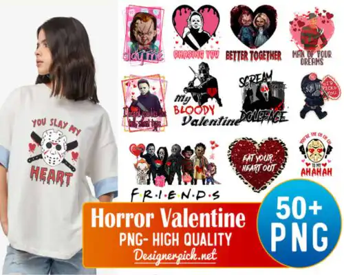 Horror Valentine PNG, Valentine's Day Horror Character, Horror Valentine Png