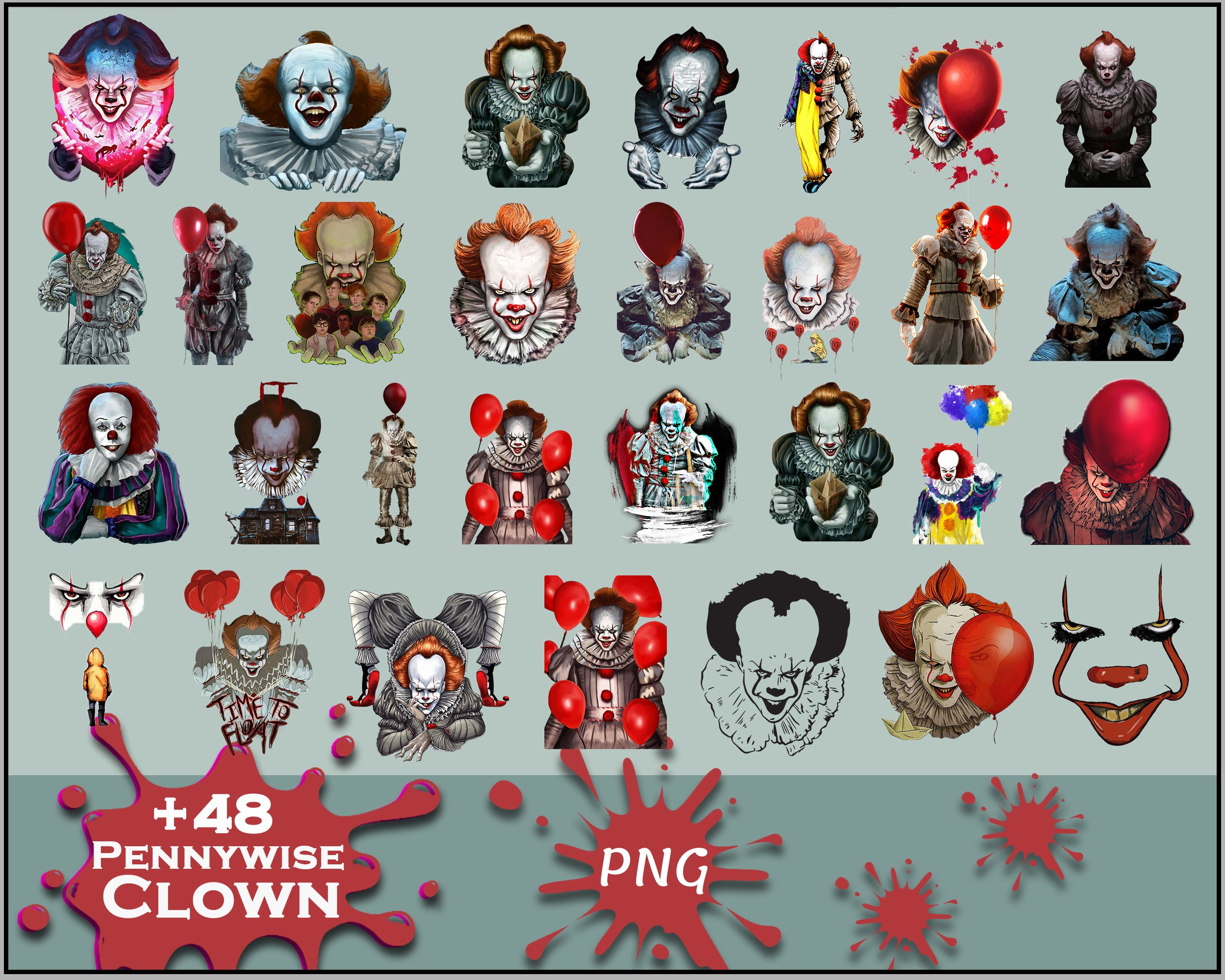 IT Pennywise Clown Png - Digital Download