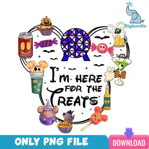 I'm Here For The Treats Halloween, halloween png, Digital download.