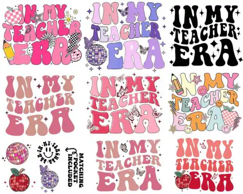 InMyTeacherEraPngbundle5.99.jpg In My Teacher Era PNG Bundle, Teacher Retro Shirt, Instant download