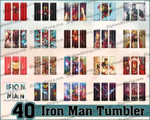 Iron Man Tumbler - Iron Man PNG - Tumbler design - Digital download