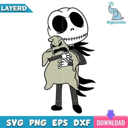 JackandOogieBoogie.jpg Jack and Oogie Boogie svg, Nightmare Before svg, horror movie svg for cricut