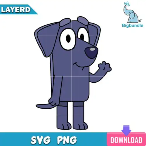 Jean Luc svg, bluey svg, bluey dog.