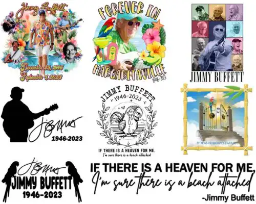 Jimmy Buffett Signature png bundle, instant download