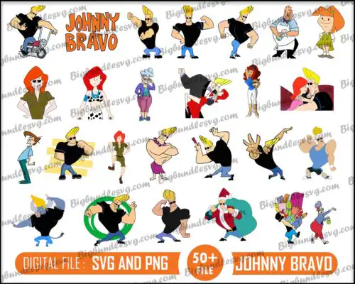 johnny bravo svg bundle - Digital download
