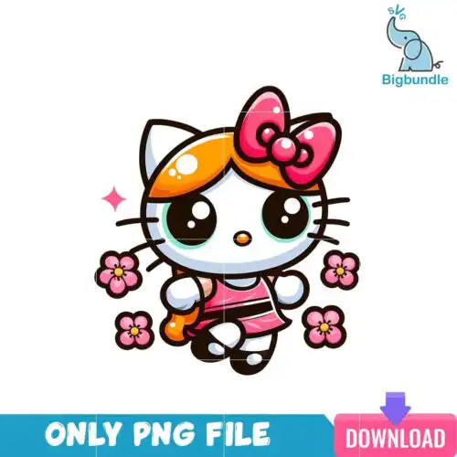 PowerPuff Girl Hello Kitty PNG