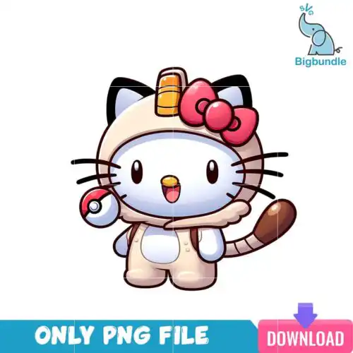 Meowth Pokemon Hello Kitty PNG