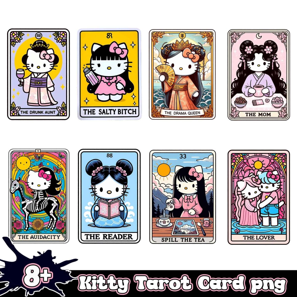 KittyTarotCardpngbundle