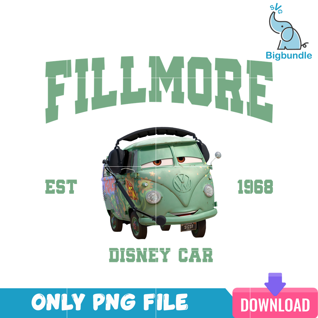 Disney Cars Fillmore 2024 PNG