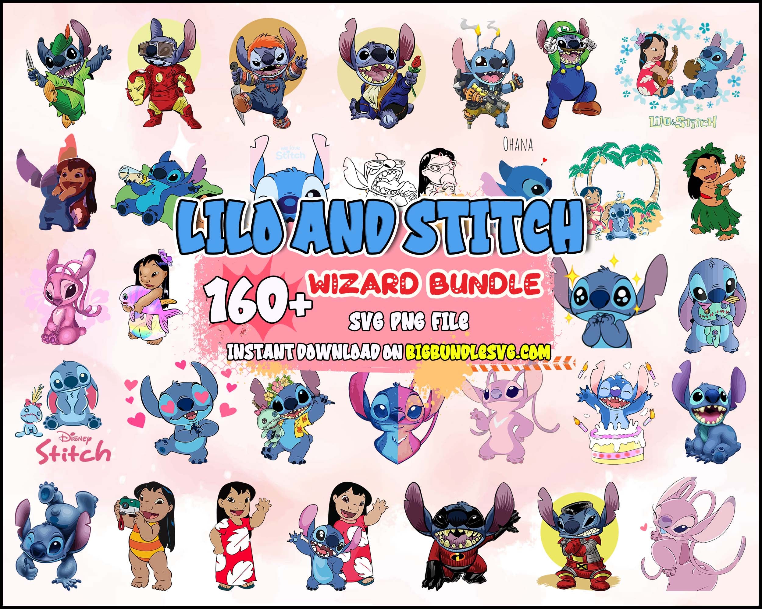 New Lilo And Stitch Bundles Svg, Disney Svg, Lilo And Stitch, Lilo Svg, Stitch Svg, Monster Svg, Little Girl Svg, Instant Download