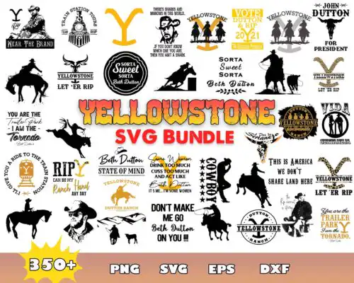 Bundle yellowstone svg, Dutton Ranch, Rip svg, Yellowstone svg