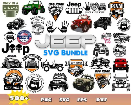 500+ Jeep Mega Svg Bundle, Bundle svg, png, epf, dfx - Digital download