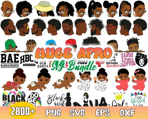 2800+ HUGE AFRO SVG Bundle, Bundle svg, eps, png, dxf
