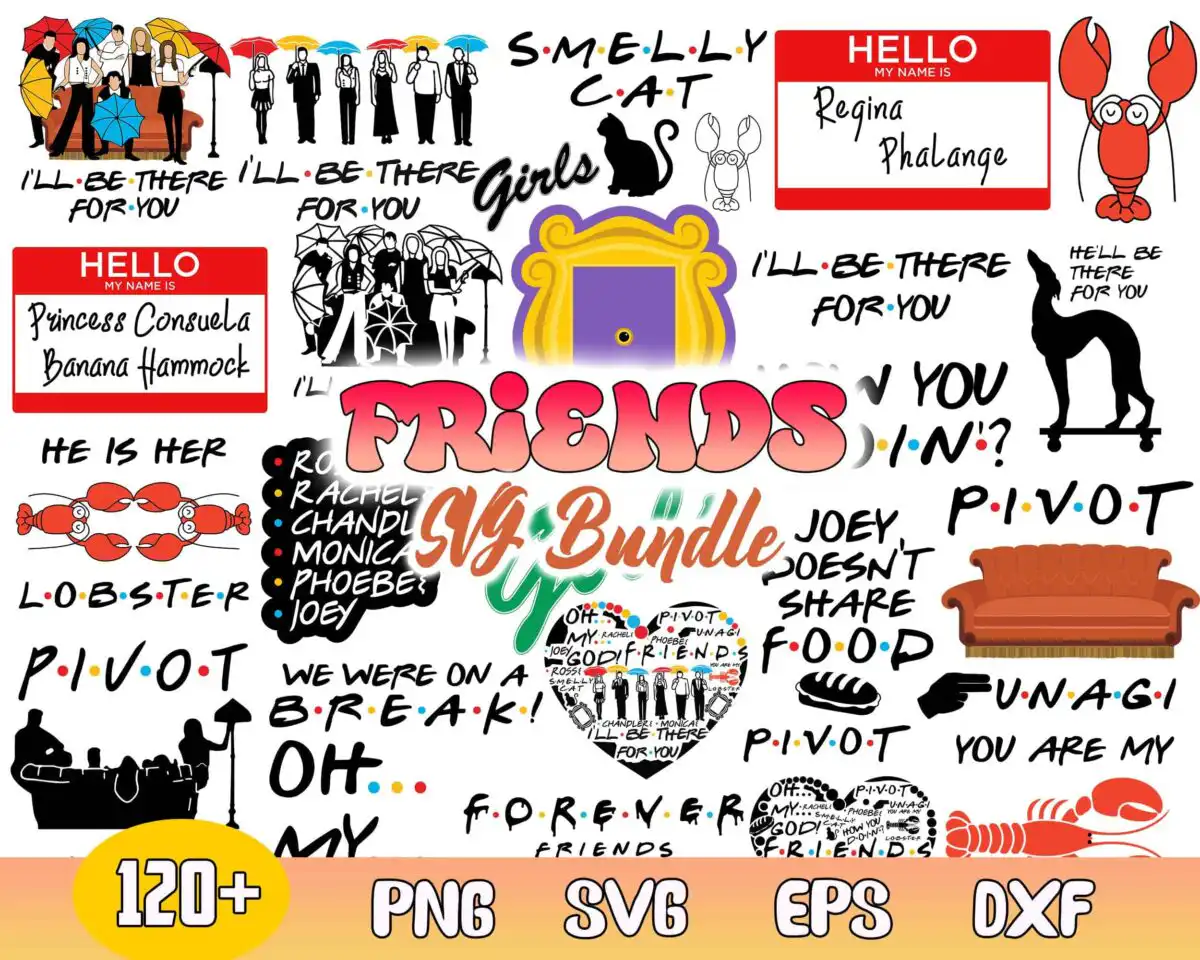 Friends bundle svg,png,dxf, Friends font svg, Friends clipart, Friends Tshirt, Friends mug