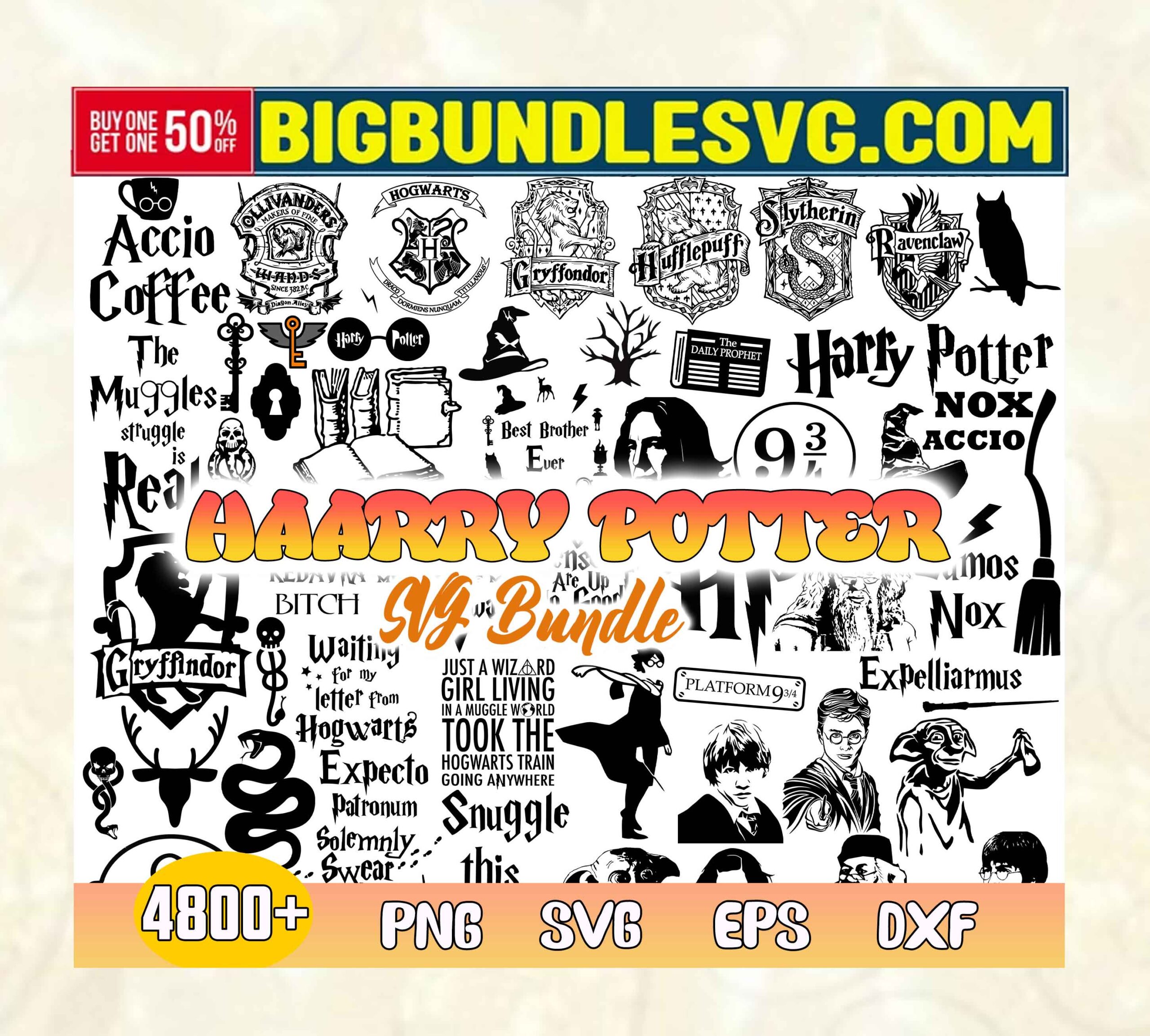 4800+ Bundle Harry Potter Svg,Harry Potter Svg, Mega Bundle Harry Potter