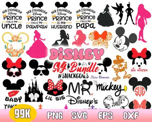 99k+ Mega bundle Disney designs, Fun Disney bundle, Disney svg bundle, Big bundle SVG and for cricut files, Clipart Svg
