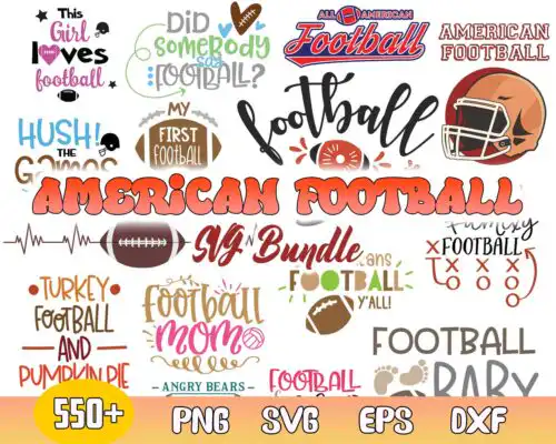 American Football Svg Bundle - Digital download