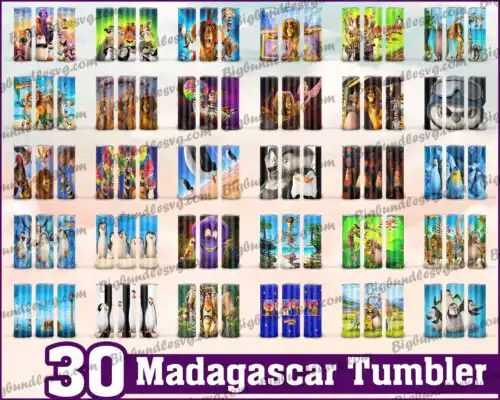 Madagascar Tumbler - Madagascar PNG - Tumbler design - Digital download