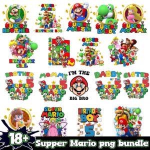 Super Mario PNG Clipart, Printable Mario, Digital Mario, Transparent Images, Digital Download