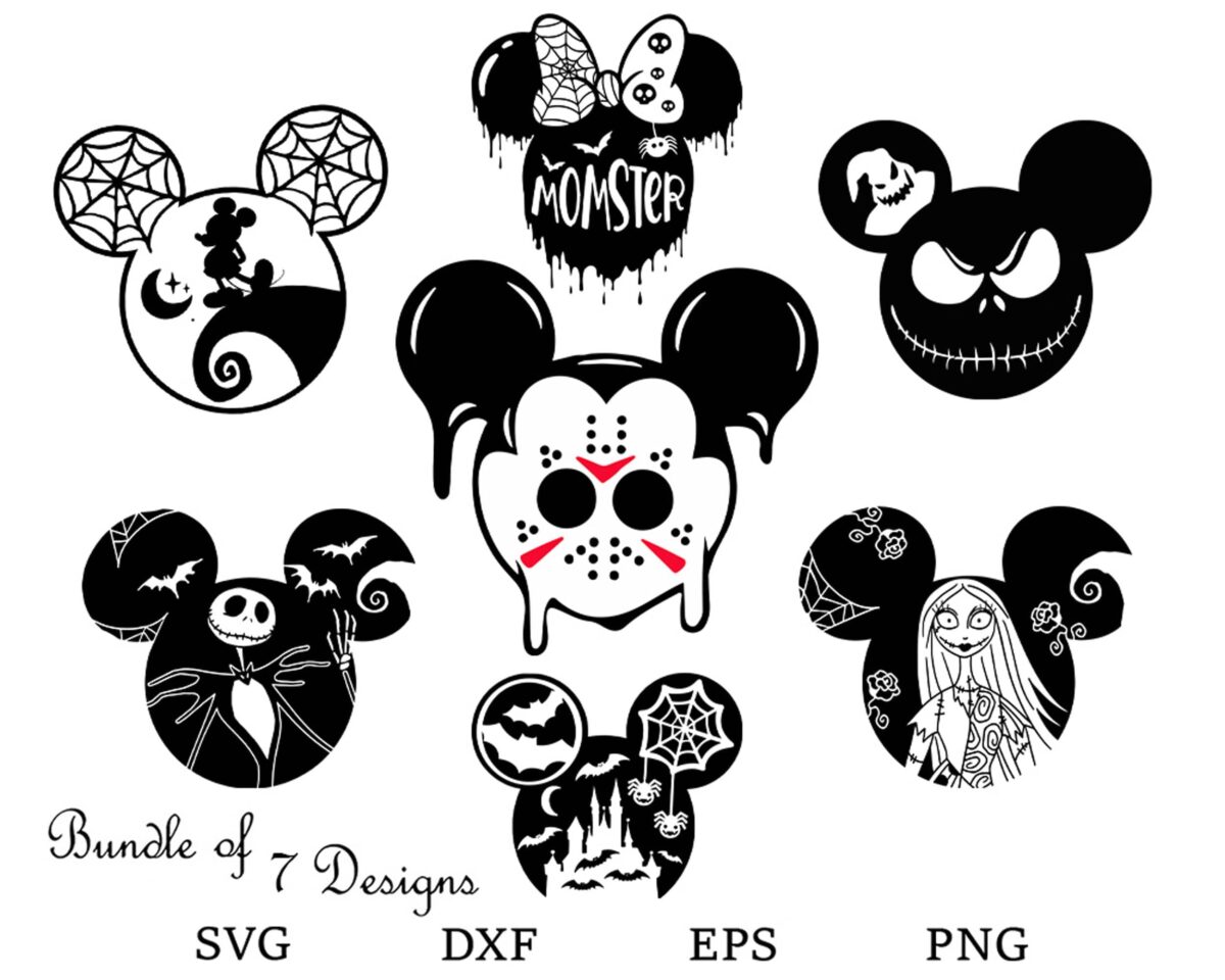 MickeyHeadHalloweenSVGBundle5.99