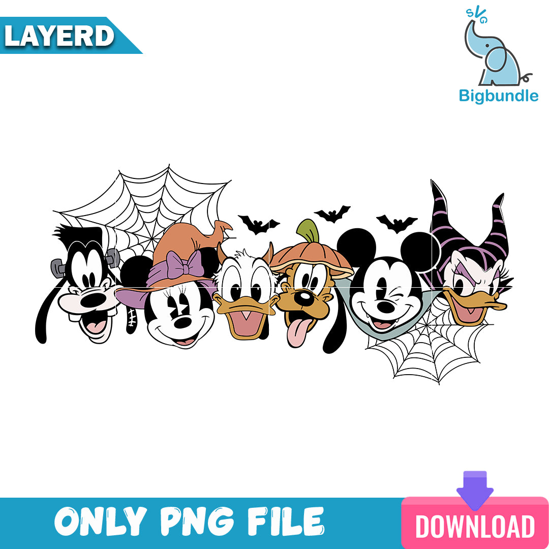 Halloween Mouse And Friends, halloween png, Instant download.