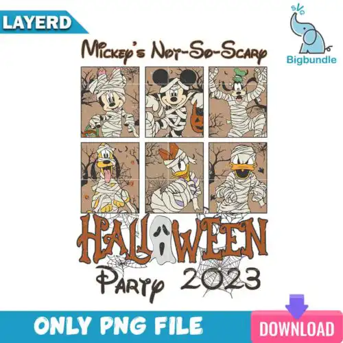 Mickey not so scary halloween, halloween png, Instant download.