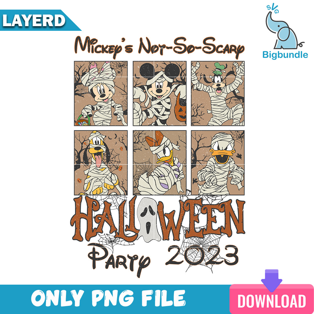 Mickey not so scary halloween, halloween png, Instant download.