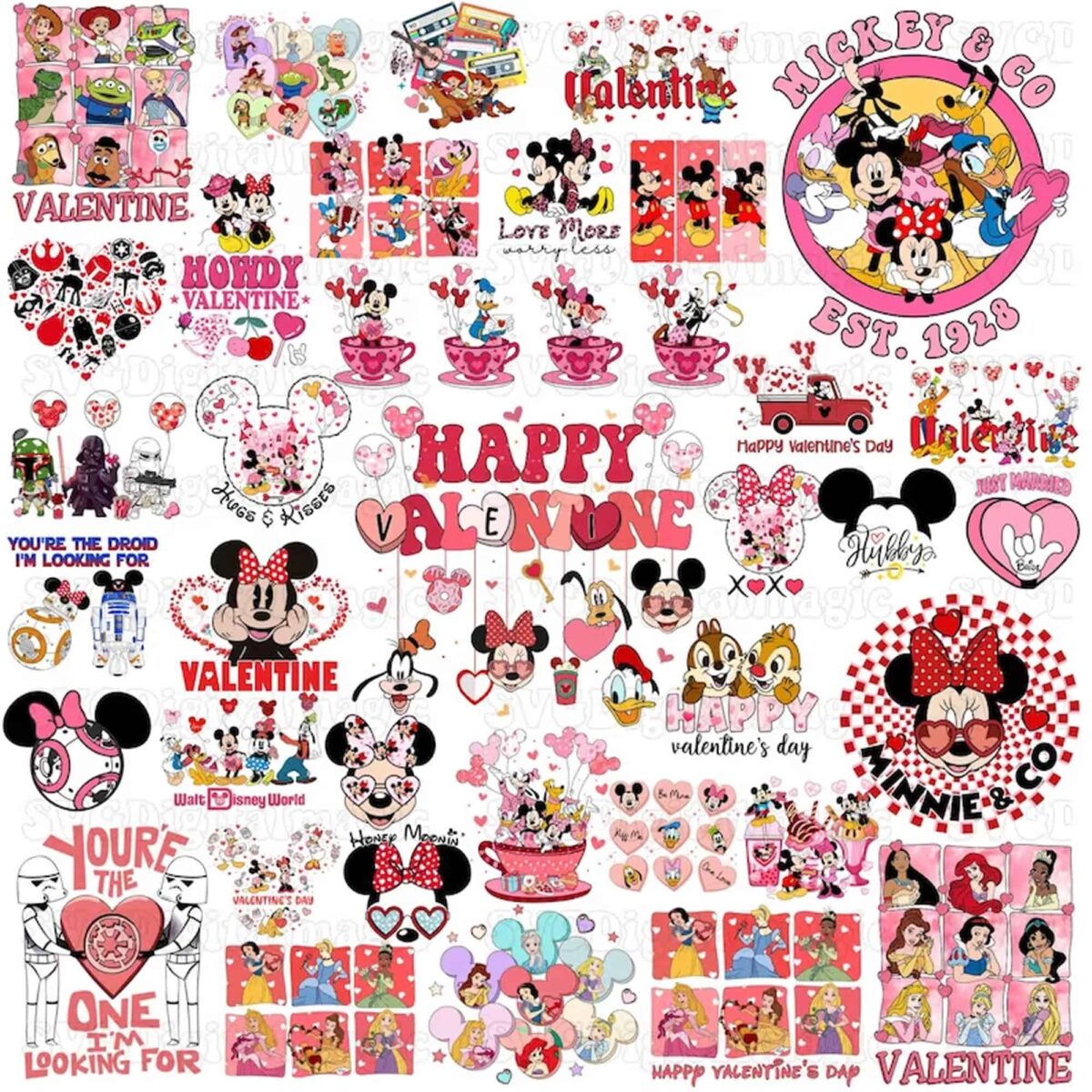 MouseAndFriendsValentinePNGBundle1