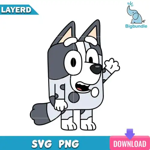 Muffin svg, bluey svg, bluey dog.