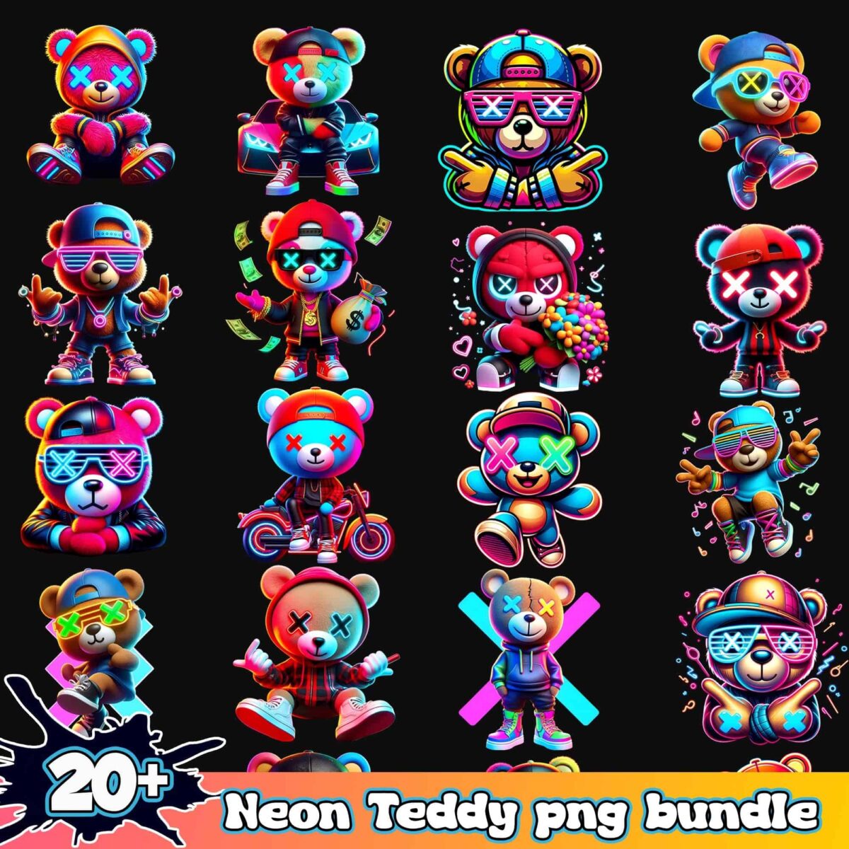 NeonTeddypngbundle