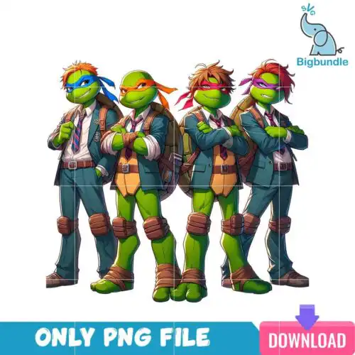 Ninja Turtle High School Action Cartoon PNG