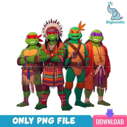 Ninja Turtle Red Indian Action Cartoon PNG