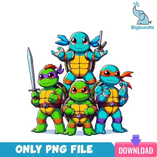 Ninja Turtle Kids Action Cartoon PNG