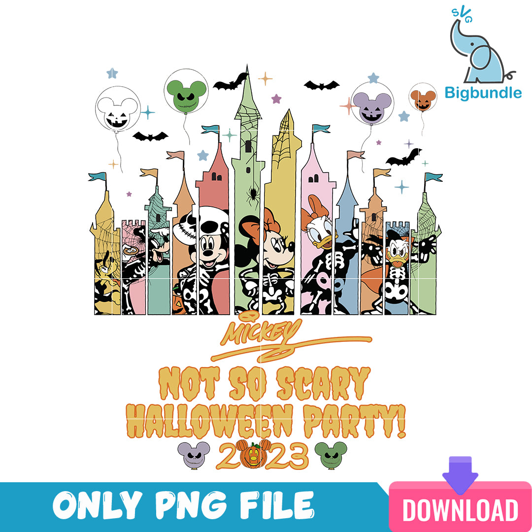 Not So Scary Halloween Party 2023, halloween png, Digital download.