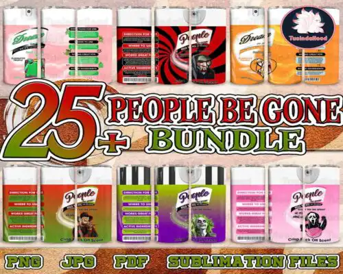 People Be Gone Spray 20oz Skinny Tumbler Sublimation Bundle png