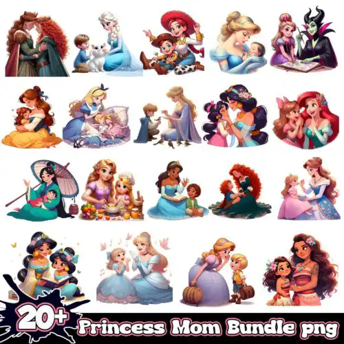 PrincessMompngbundle.jpg Princess Mom png bundle