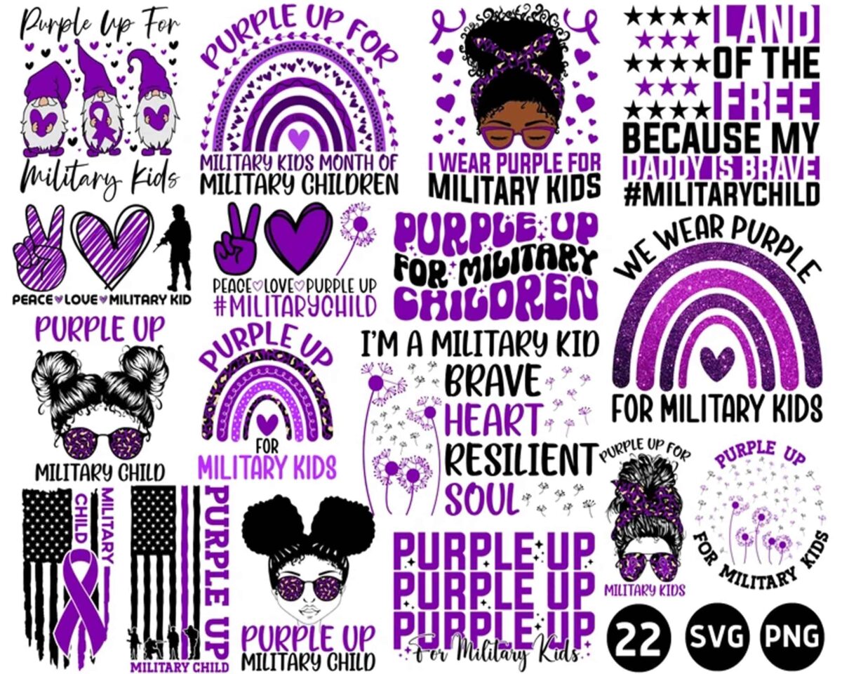 PurpleUpMilitaryChildSvg