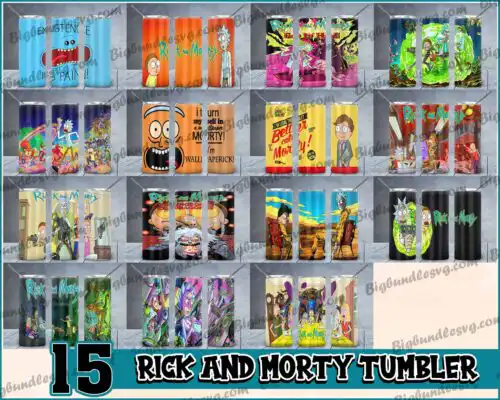 Rick and morty Tumbler - Rick and morty PNG - Tumbler design - Digital download