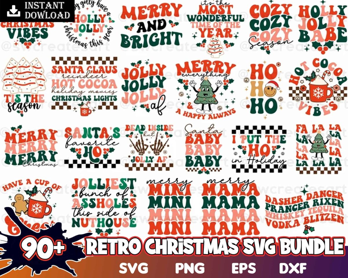 RetroChristmasSVGBundle5.99