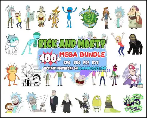 400+ Rick and Morty svg bundle, dxf, png, eps