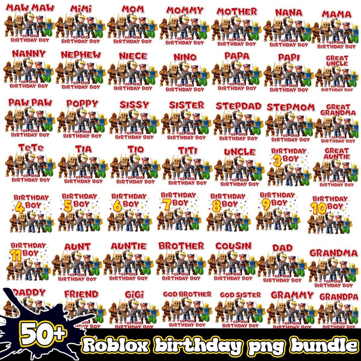 Robloxbirthdaypngbundle50