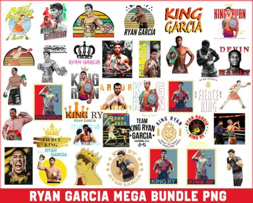 Ryan Garcia bundle png, Gervonta Davis American Professional Boxer Retro 90s Bootleg Design_Png Bundle, Trending Png, Popular Printable
