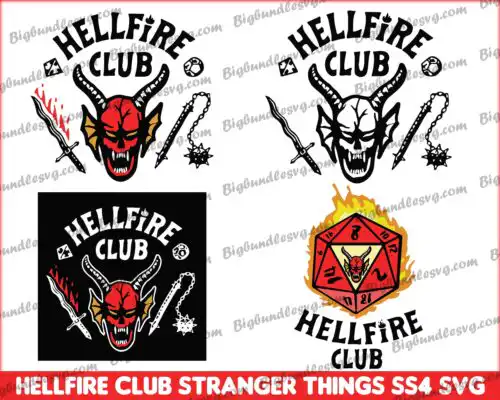 Hellfire Club Svg, Stranger Svg Things, Stranger Svg Things Ss4