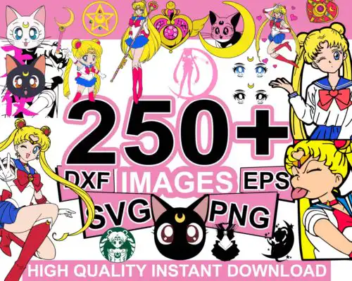 250+ Sailor Moon SVG Bundle
