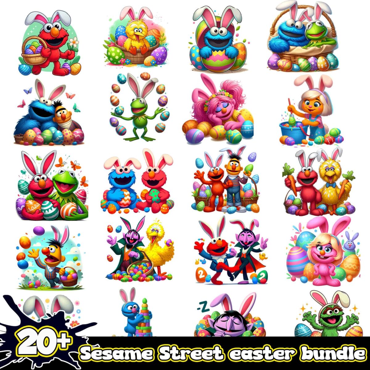 SesameStreeteasterpngbundle