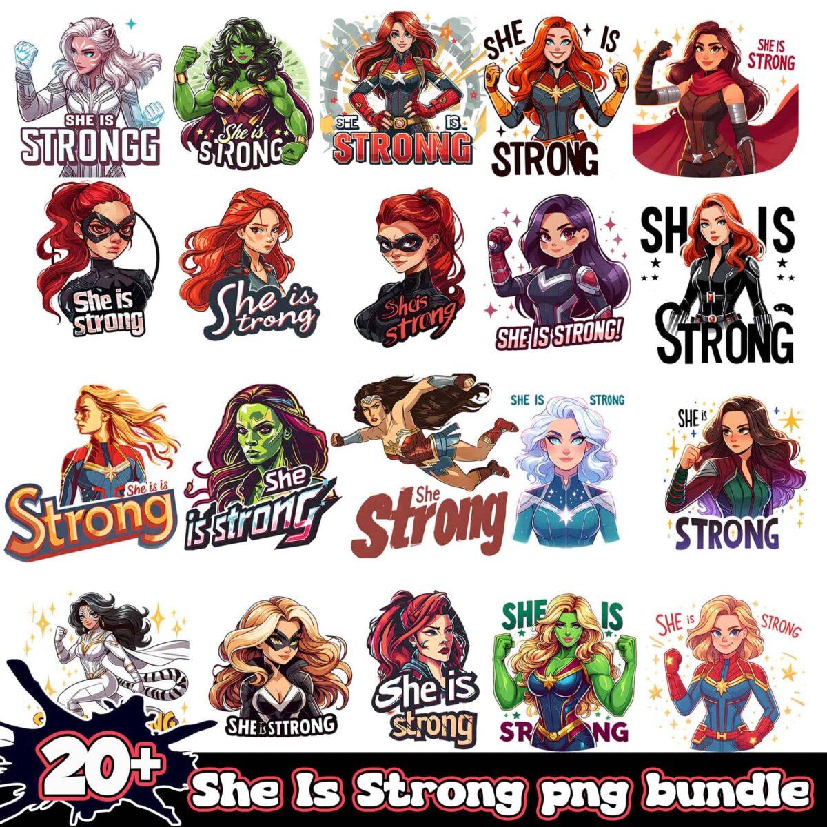 SheIsStrongpngbundle