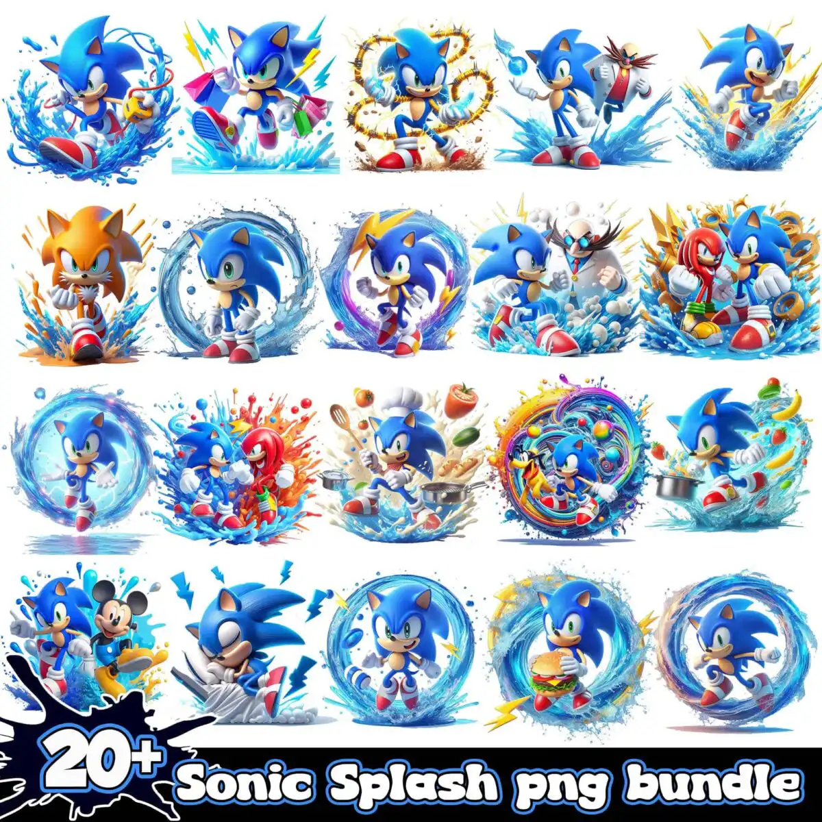 sonicthehedgehogsplashbundlepng.jpg Sonic The Hedgehog splash bundle png